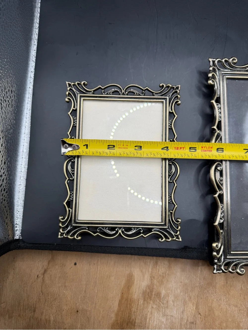 Vintage Ornate Brass Tone Picture Frame Set of 3 Victorian Style